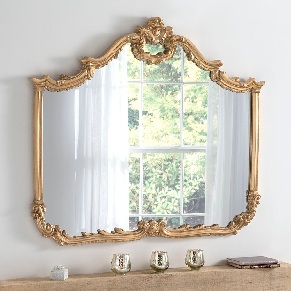 Image of Baroque Gold carved wall mirror