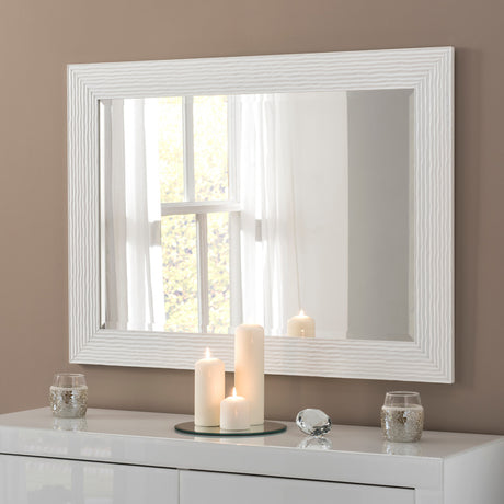 Image of Arden White Rectangular Mirror