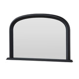 Arched Black Overmantle Mirror