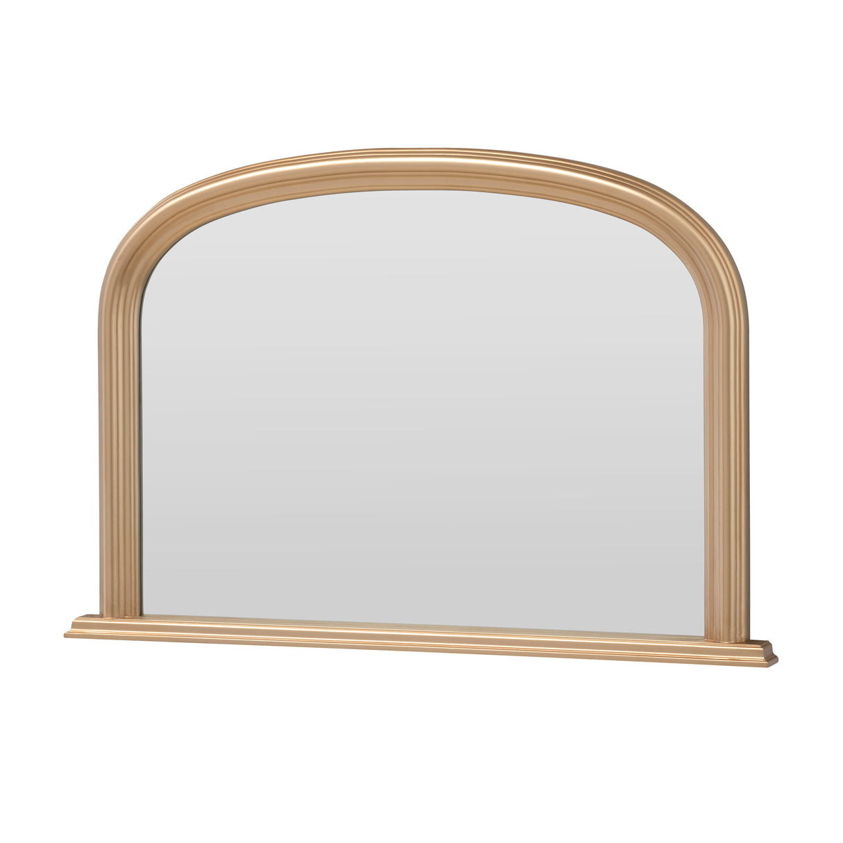 Image of gold arched overmantle mirror