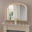 Image of ivory arched overmantle mirror