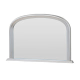 arched silver overmantle mirror