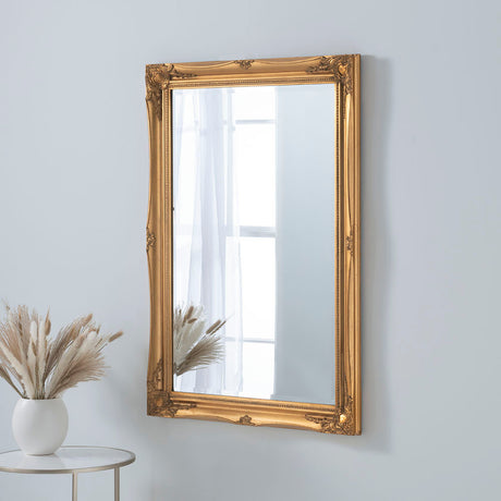 Image of Simple Classic French Gold Mirror