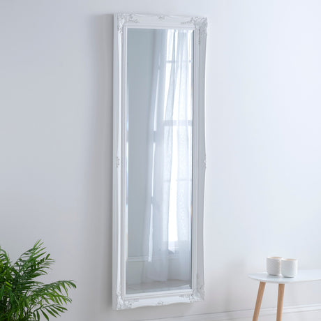 Image of Simple Classic French White Mirror