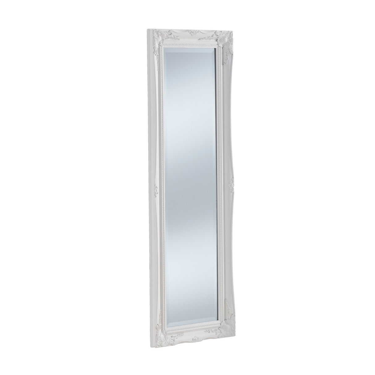 Image of Simple Classic French White Mirror