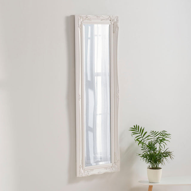 Image of Simple Classic French White Mirror