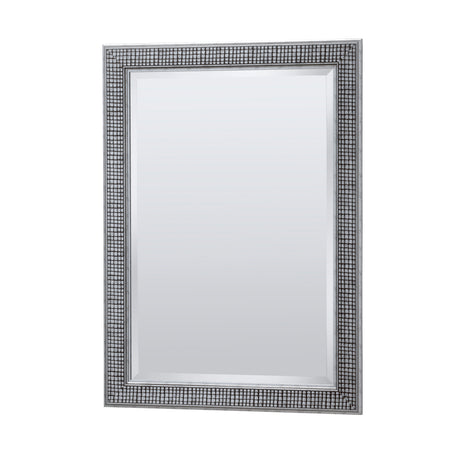 Brock Silver Rectangular Modern Mirror