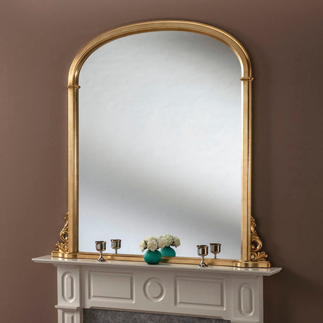 Image of Sophia Gold tall arched Mantle Mirror