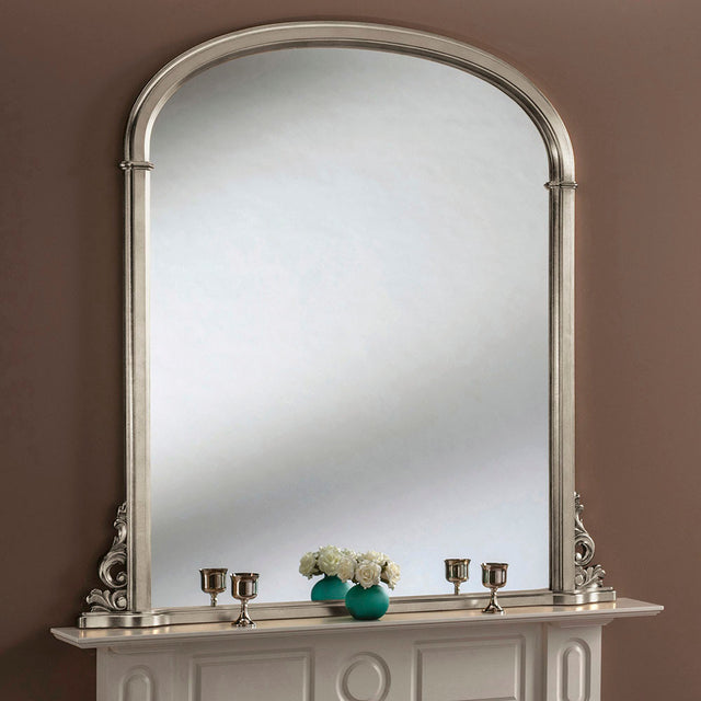 Image of Sophia Silver tall arched Mantle Mirror