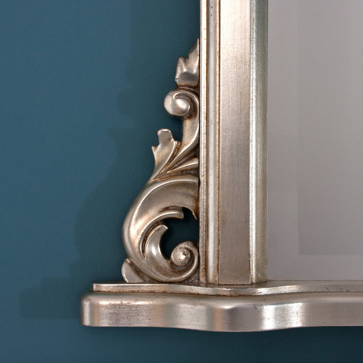 Image of Delphine Silver Overmantle Mirror