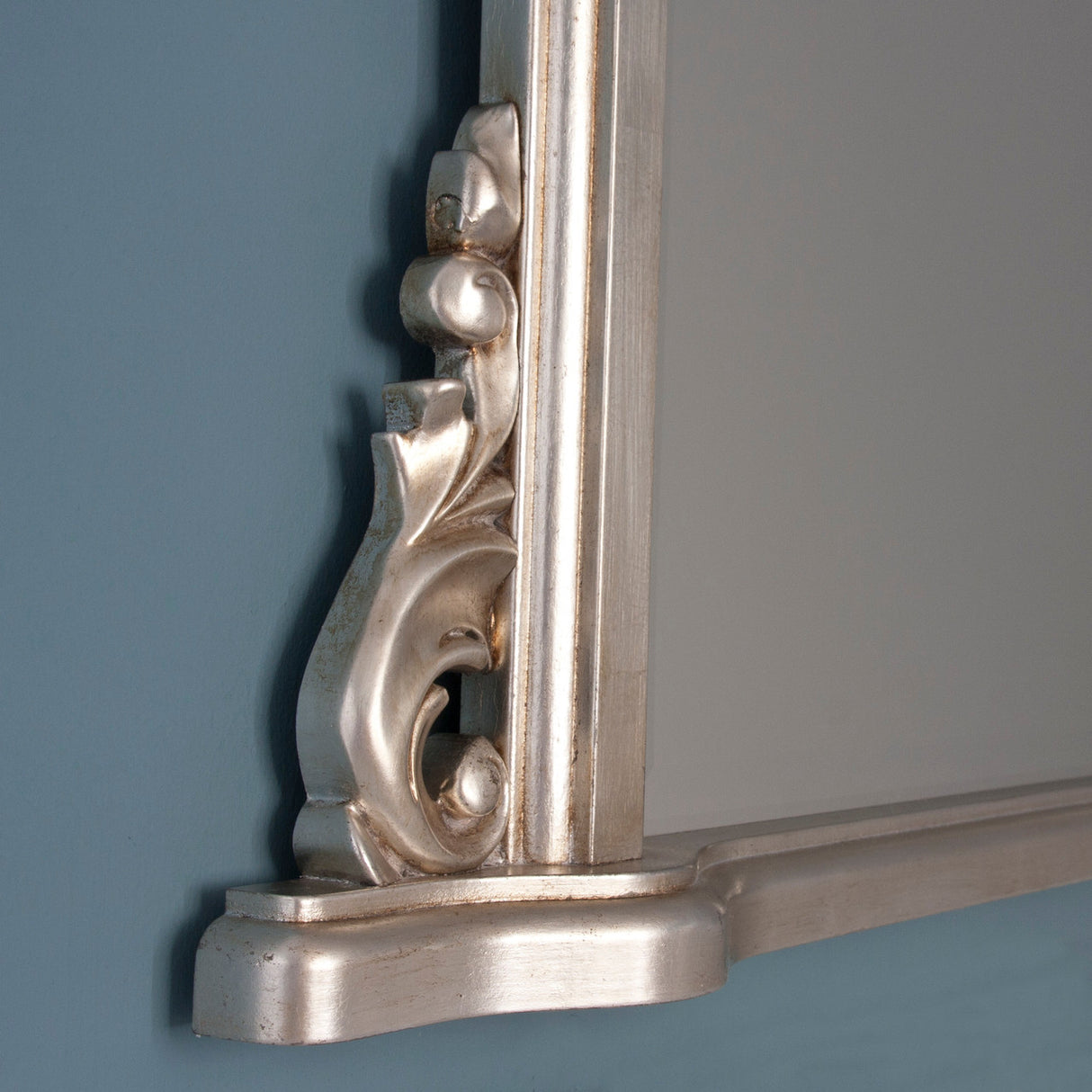 Image of Delphine Silver Overmantle Mirror