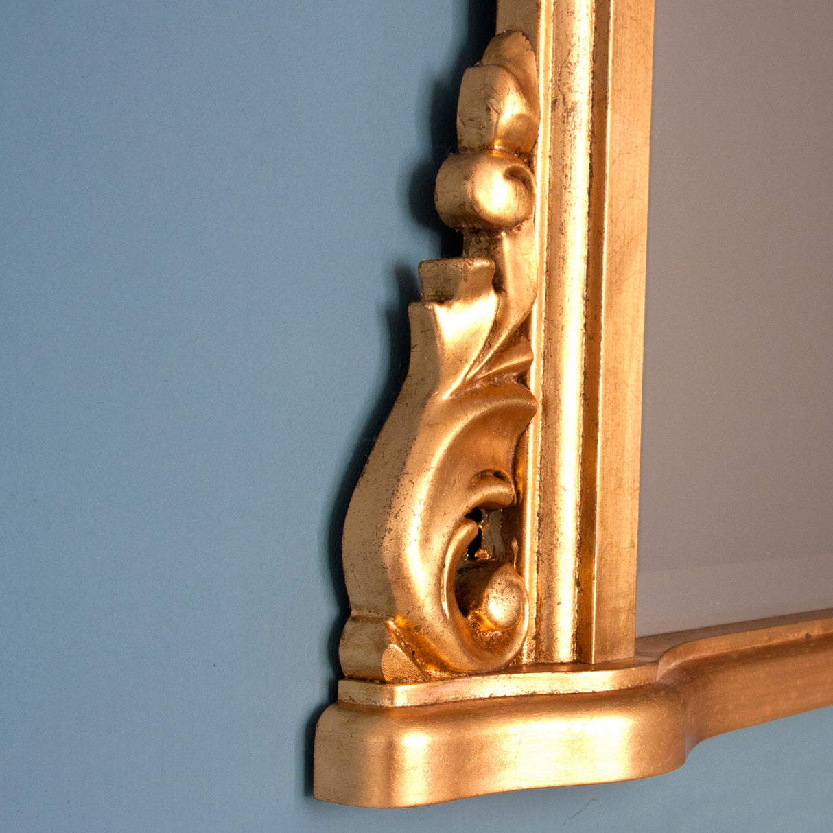 Image of Delphine Gold arched Overmantle Mirror