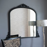 Image of Victoria Black Overmantle Mirror