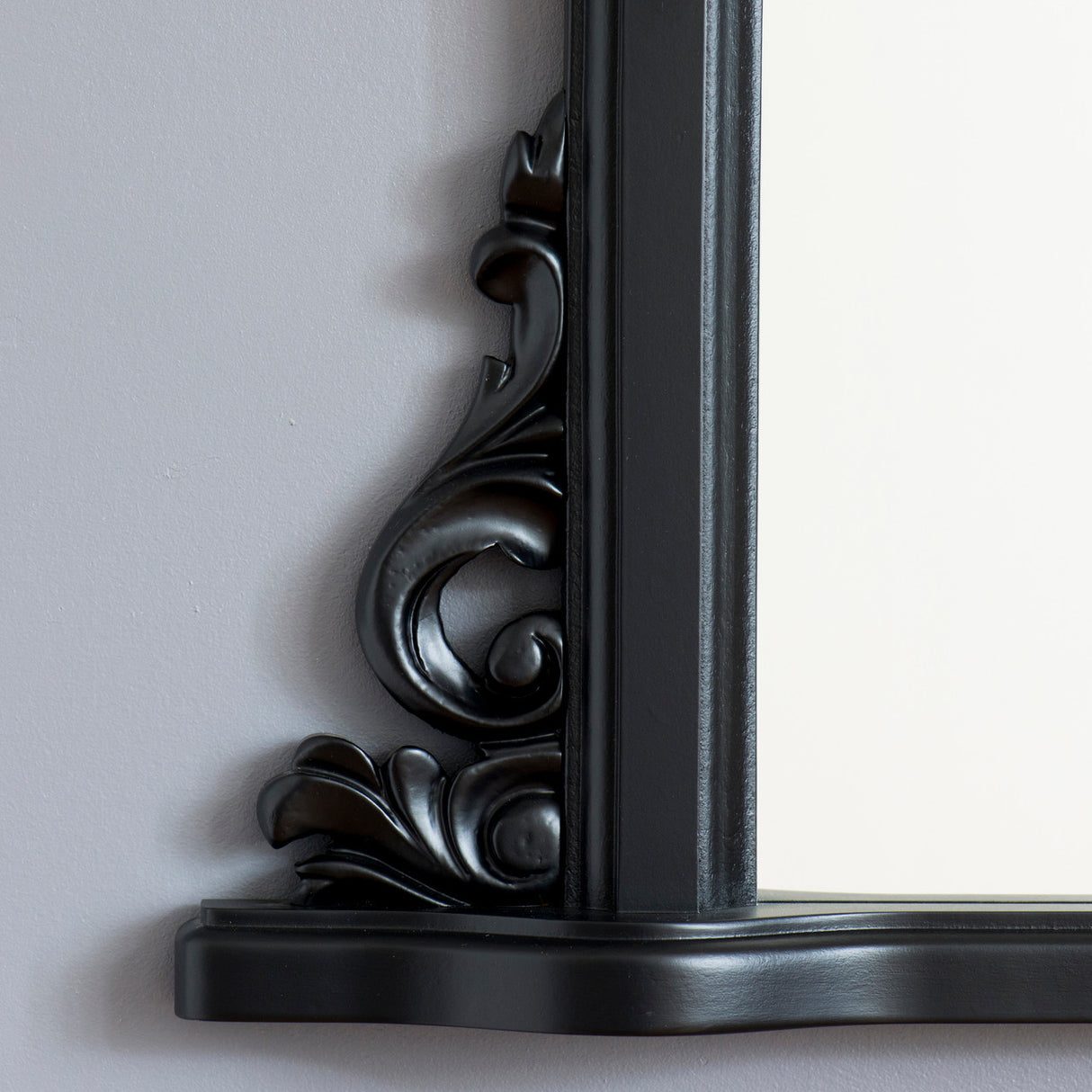 Image of Victoria Black Overmantle Mirror