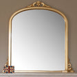 Image of Victoria Antiqued Gold Overmantle mirror