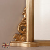 Image of Victoria Antiqued Gold Overmantle mirror