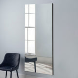 Large full length frameless wall mirror