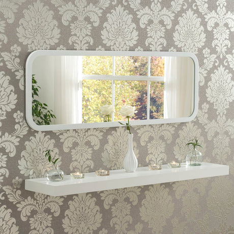 Modern Oblong Mirror White